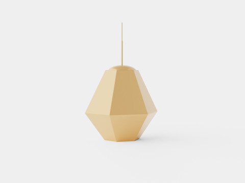 Cut Tall Gold Ceiling Lamp 3D 模型