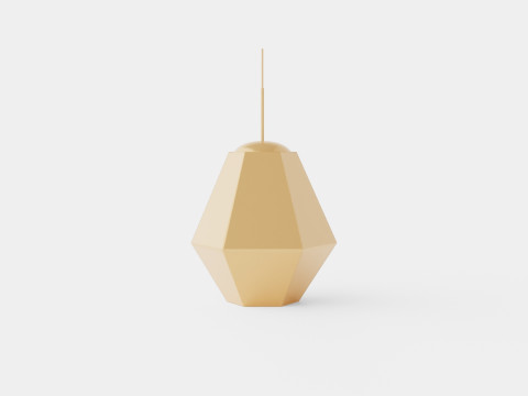 Cut Tall Gold Ceiling Lamp 3D 模型