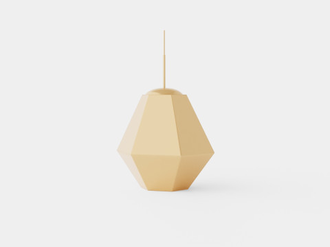 Cut Tall Gold Ceiling Lamp 3D 模型