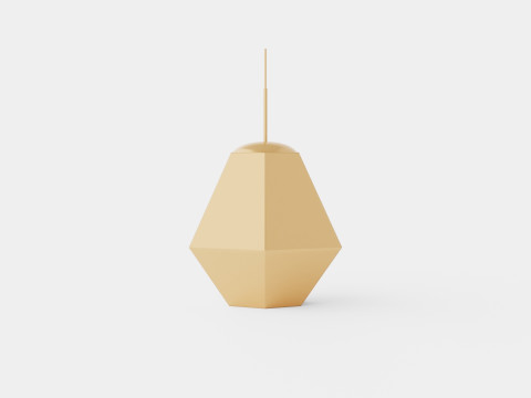 Cut Tall Gold Ceiling Lamp 3D 模型