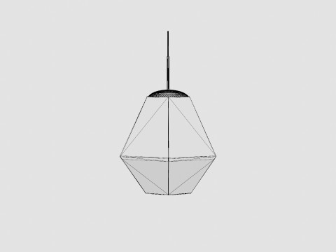 Cut Tall Gold Ceiling Lamp 3D 模型