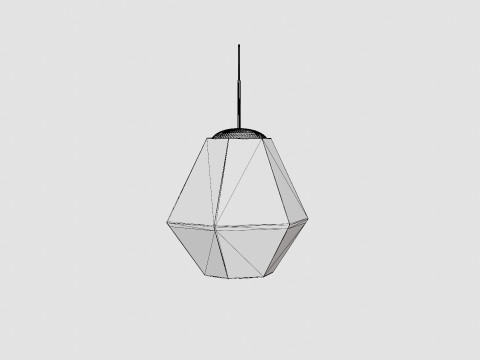 Cut Tall Gold Ceiling Lamp 3D 模型