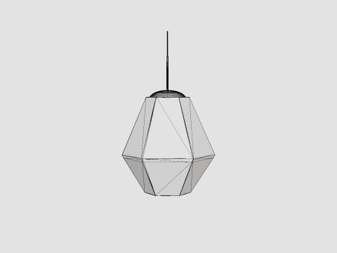 Cut Tall Gold Ceiling Lamp 3D 模型