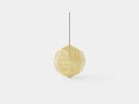 Etch Brass Ceiling Lamp 50cm 3D Model