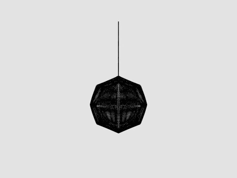 Etch Brass Ceiling Lamp 50cm 3D Model