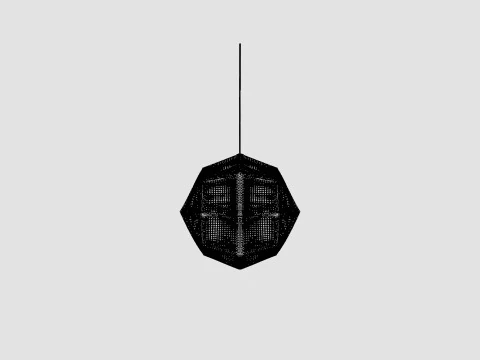 Etch Brass Ceiling Lamp 50cm 3D Model