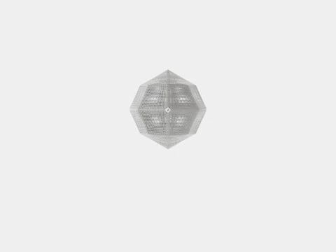 Etch Steel Ceiling Lamp 3D Model