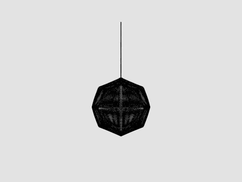 Etch Steel Ceiling Lamp 3D Model