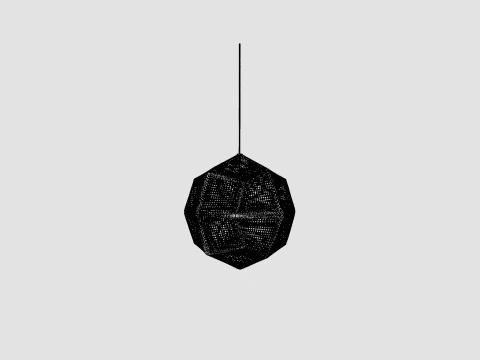 Etch Steel Ceiling Lamp 3D Model