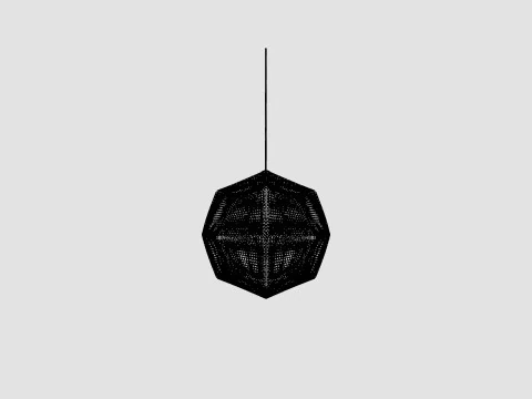 Etch Steel Ceiling Lamp 3D Model