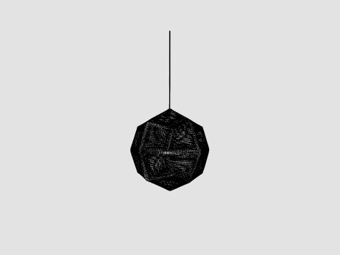 Etch Steel Ceiling Lamp 3D Model
