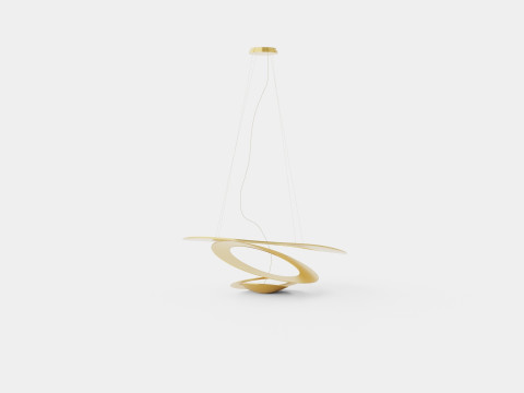 Etch Steel Ceiling Lamp Modèle 3D