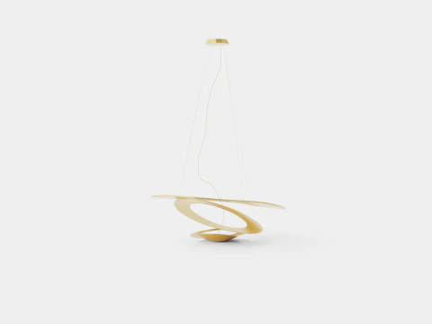 Etch Steel Ceiling Lamp 3D Model