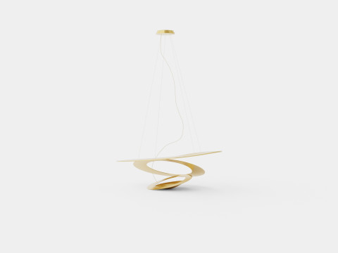Etch Steel Ceiling Lamp Modèle 3D