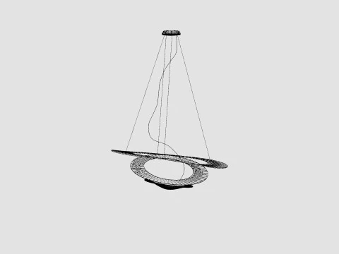 Etch Steel Ceiling Lamp 3D Model