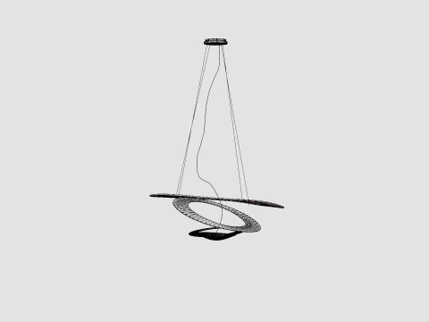 Etch Steel Ceiling Lamp 3D Model