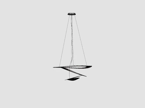 Etch Steel Ceiling Lamp 3D Model
