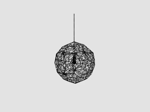 Etch Web Steel Ceiling Lamp 3D Model
