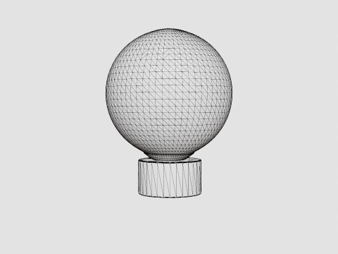 Floor Lamp Marble 3D Model