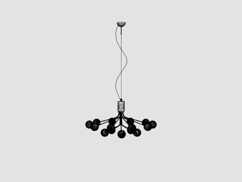 Galax Ceiling Lamp 15 Chrome Model 3D