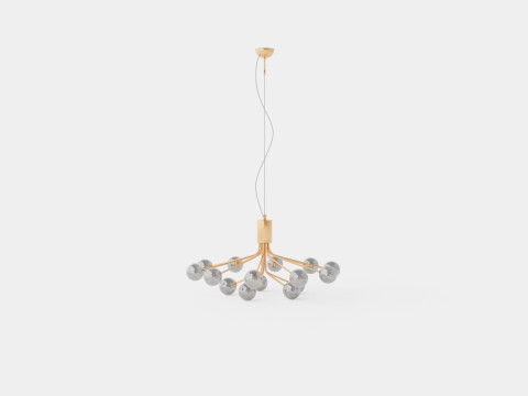 Galax Ceiling Lamp 15 Gold 3D Модель