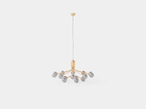 Galax Ceiling Lamp 15 Gold 3D Модель