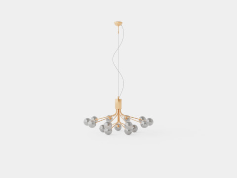 Galax Ceiling Lamp 15 Gold 3D Модель