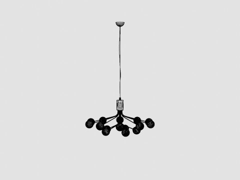 Galax Ceiling Lamp 15 Gold 3D Модель