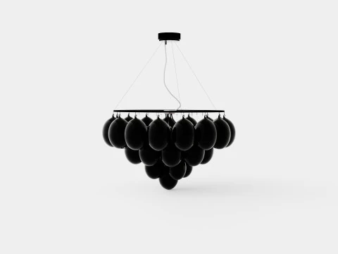 L&aacute;mpara Gross Gigante Gris Humo Modelo 3D