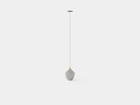 Lamp Brass Glass 3D 모델
