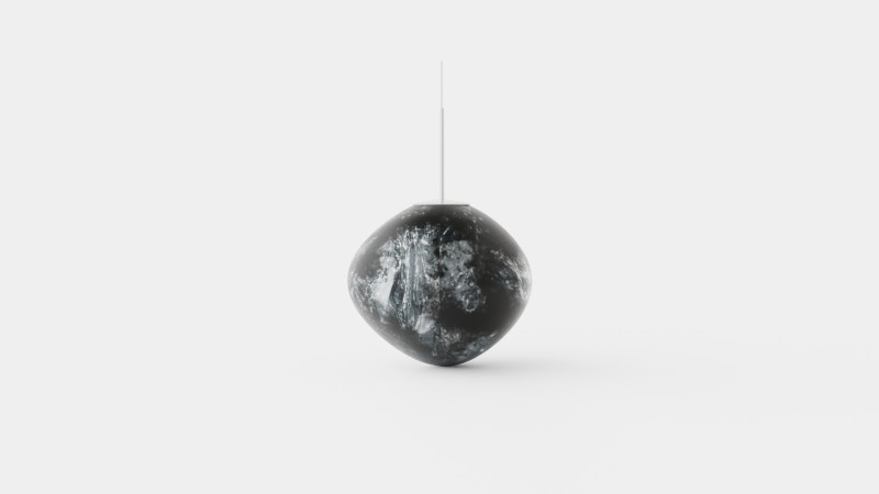 Melt Ceiling Lamp Chrome 50 3D Модель .c4d .max .obj .3ds .fbx .stl .blend