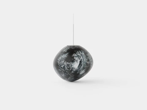 Melt Ceiling Lamp Chrome 50 3D Model