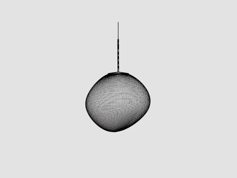 Melt Ceiling Lamp Chrome 50 3D Model