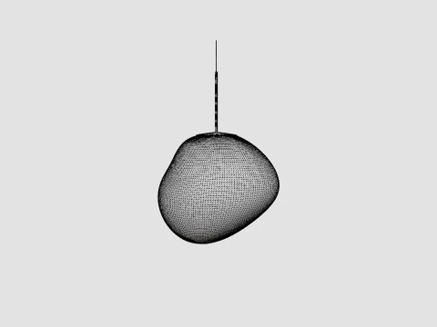Melt Ceiling Lamp Chrome 50 3D Model