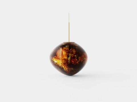 Melt Ceiling Lamp Gold 50 3D Model