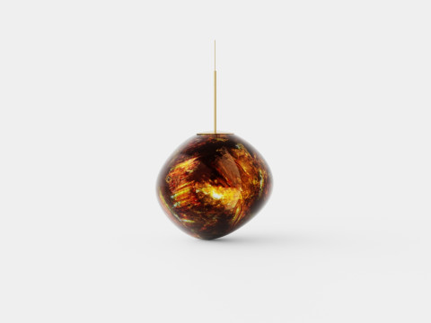 Melt Ceiling Lamp Gold 50 3D Model