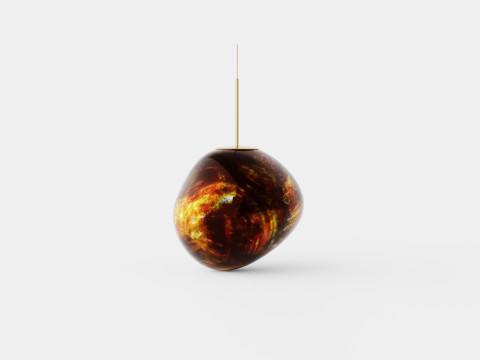 Melt Ceiling Lamp Gold 50 3D Model