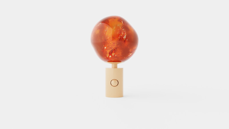 Melt Table Lamp Copper 3D-Modell .c4d .max .obj .3ds .fbx .stl .blend