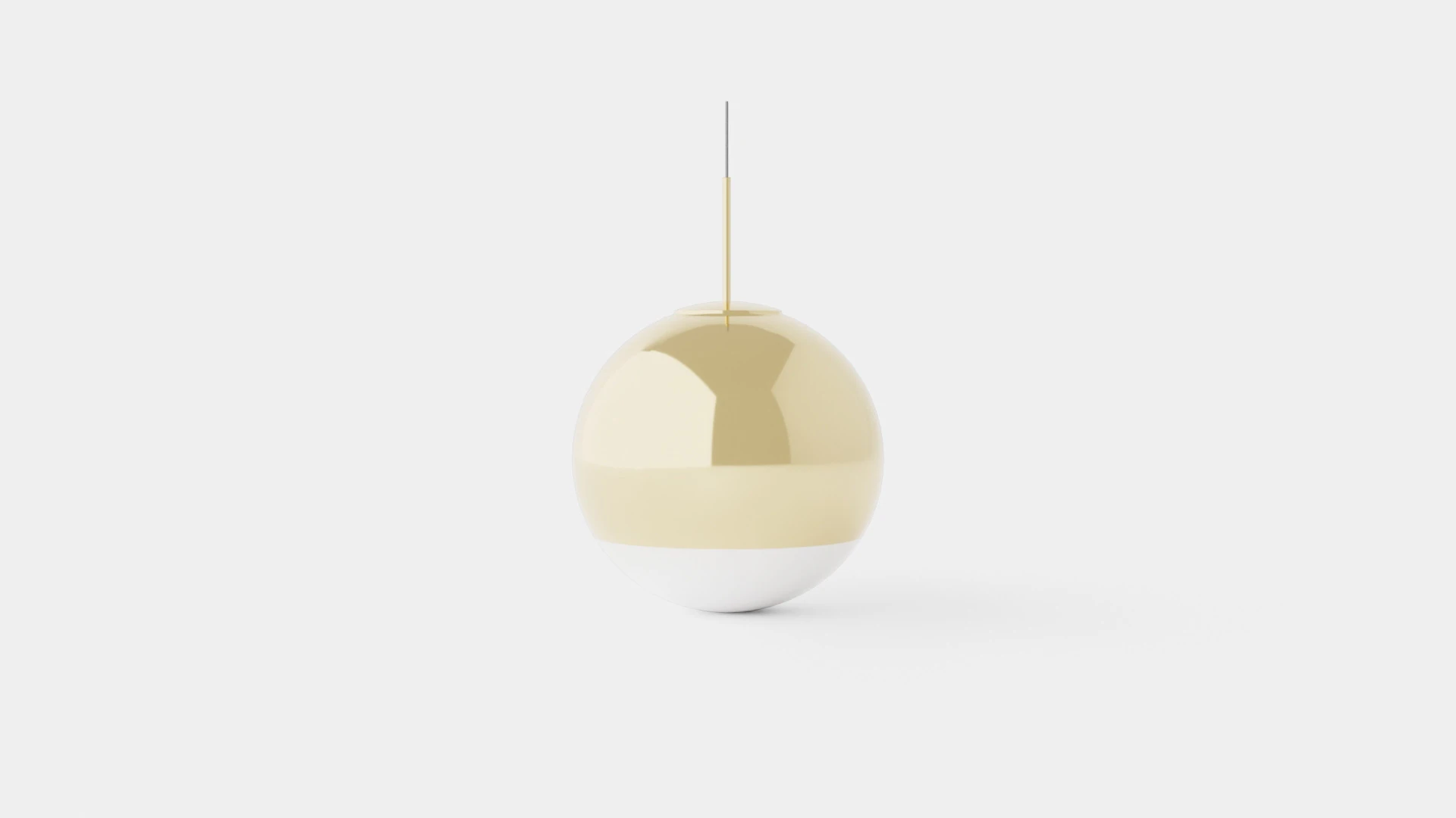 Mirror Ball 50 Ceiling Lamp Gold 3D Model .c4d .max .obj .3ds .fbx .stl .blend 