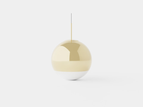 Mirror Ball 50 Ceiling Lamp Gold 3D Model