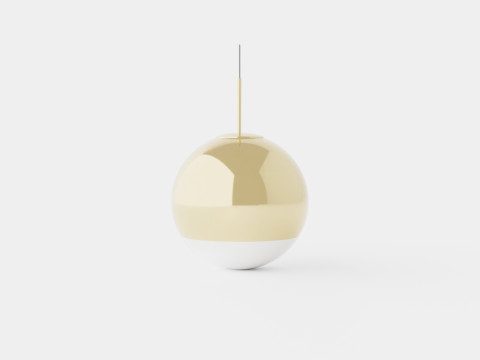 Mirror Ball 50 Ceiling Lamp Gold Modello 3D