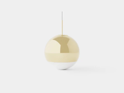 Mirror Ball 50 Ceiling Lamp Gold 3D Model