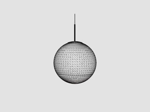 Mirror Ball 50 Ceiling Lamp Gold 3D Model