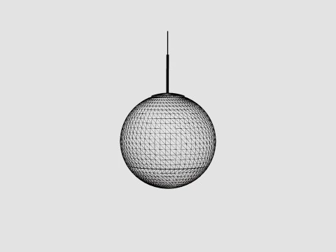 Mirror Ball 50 Ceiling Lamp Gold 3D Model