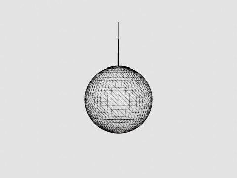 Mirror Ball 50 Ceiling Lamp Gold Modello 3D