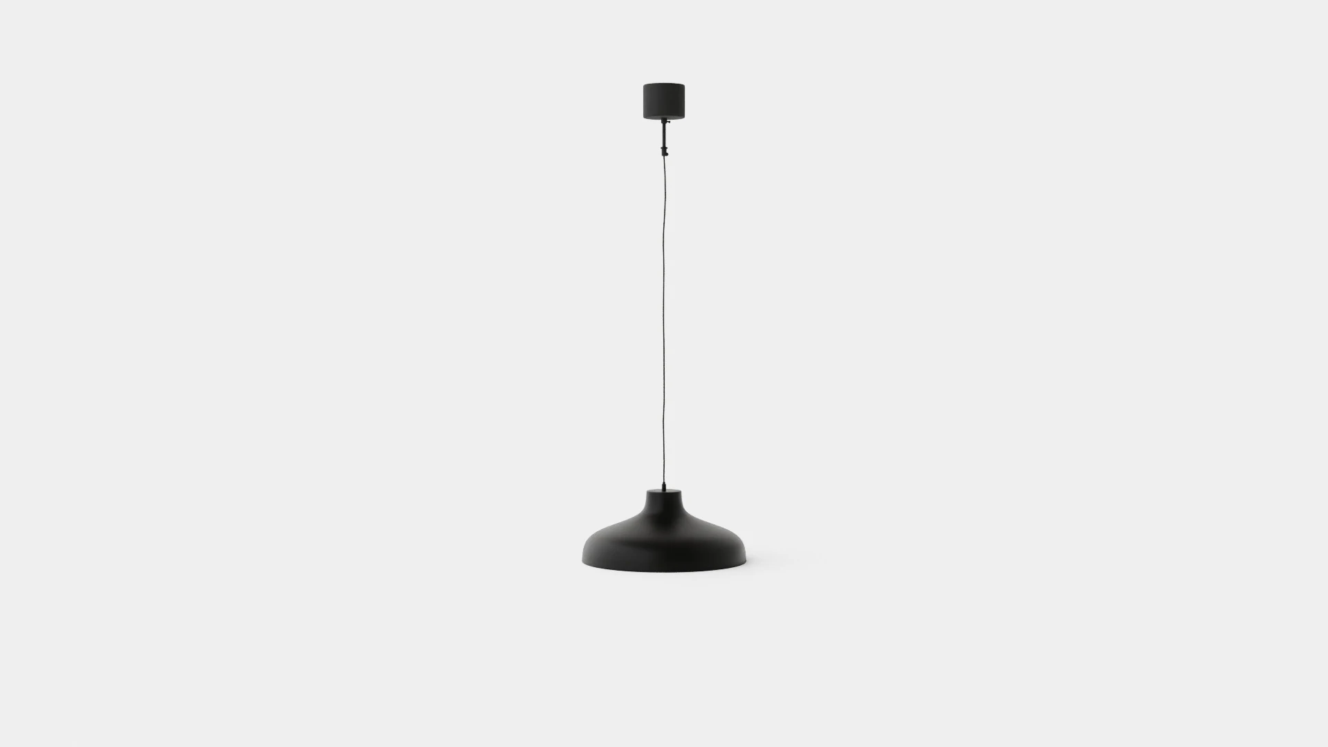 Pelle Pendant Black Lamp 3D Model .c4d .max .obj .3ds .fbx .stl .blend 