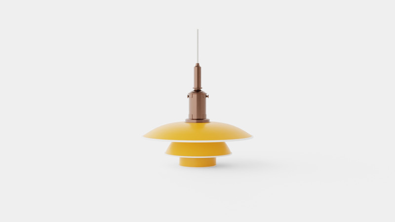 PH Color Pendant Lamp 3D Model .c4d .max .obj .3ds .fbx .stl .blend