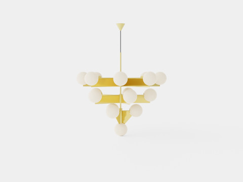 Plane Chandelier Lamp 3D Модель