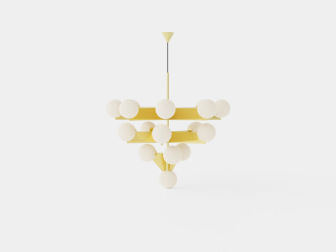 Plane Chandelier Lamp 3Dモデル