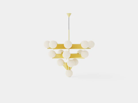 Plane Chandelier Lamp 3D Model